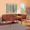Baxton Studio Riordan Mid-Century Modern Tan Faux Leather and Walnut Brown Finished Wood 3-Piece Dining Nook Set 186-11361-9305-Zoro - alternate 5